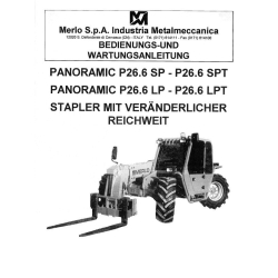 Merlo Turbofarmer KT P26.6 SP SPT LP LPT – P28.7 – P28.9 – P30.9 – P33.7 – P35.7 K KT Service Manual, Mechanic Manual, Electrical Diagram DE [PDF]